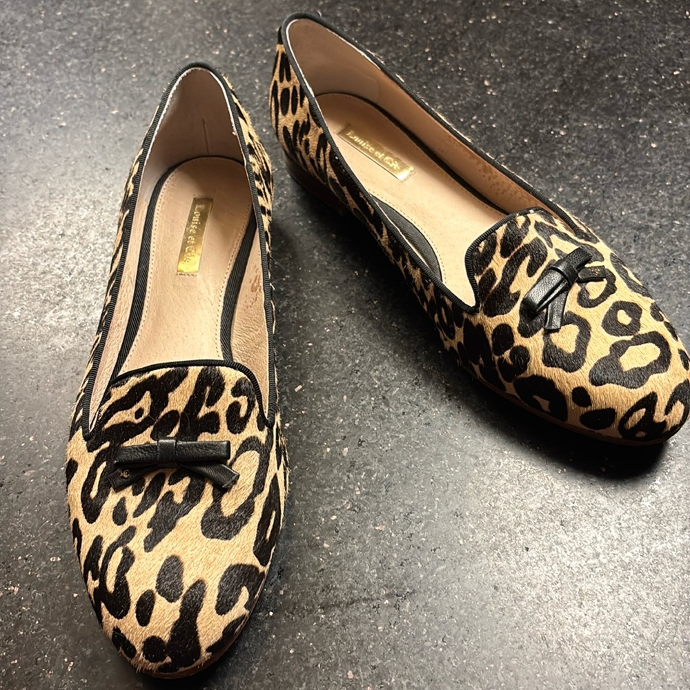 Louise et Cie Calf Hair Animal Print Flats